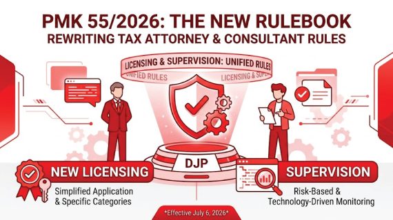 PMK 55/2026 rewrites the licensing and the supervision of tax consultants and of other parties who act as attorney of a taxpayer